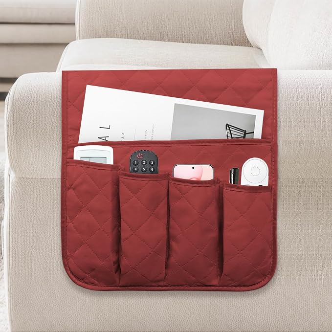 Armchair Caddy for Recliner, Non Slip Sofa Arm Organizer, Couch Side Storage by AUVCAS