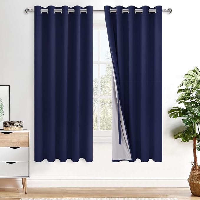 XWZO Full Shading Blackout Curtains 63 Inches Length by XWZO