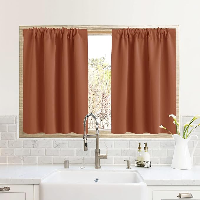 RYB HOME RV Curtains for Camper Windows, Mini Small Blackout Curtain Tiers | by RYBHOME