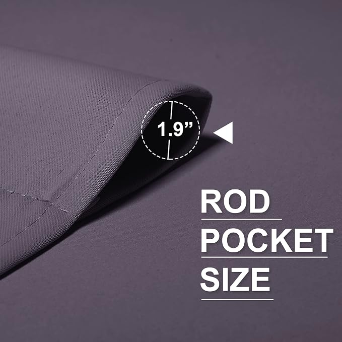 RYB HOME Blackout Curtains for Bedroom Living Room Nursery 63 inches Long | - Image 6