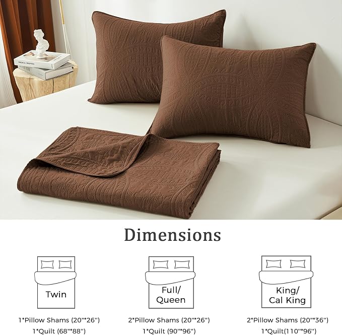 akkialla King/Cal King Quilt Bedding Set, Lightweight Soft Bedspread Coverlet - Image 6