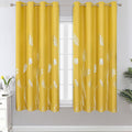 Yellow Room Darkening Curtains 63 Inches Long by ESTELARTEXTILER