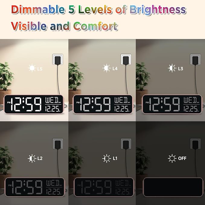 Peakeep Large Display Digital Alarm Clock - Image 4