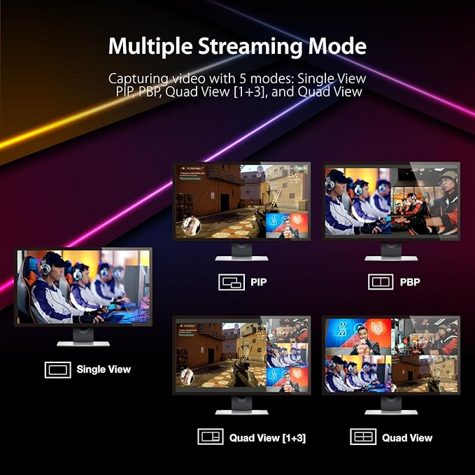 j5create All-in-One Live Streaming Station - Quad HDMI Capture, Audio Mixer, Video Switcher, Plug & Play, for Streaming, Video Conferencing, Teaching, Broadcasting (JVA08)