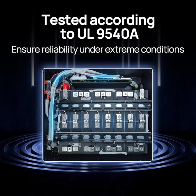 ECO-WORTHY Home Power Station Backup Power,30720Wh LiFePO4 Battery Support Communication、Bluetooth and WiFi,AC 5000W Inverter,Battery Monitor,for Home Backup,Emergency,Solar System Components