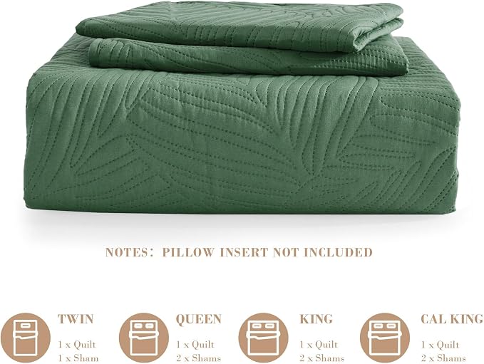 Exclusivo Mezcla 3-Piece Queen Quilt Bedding Set, Soft Microfiber Bedspread | - Image 6