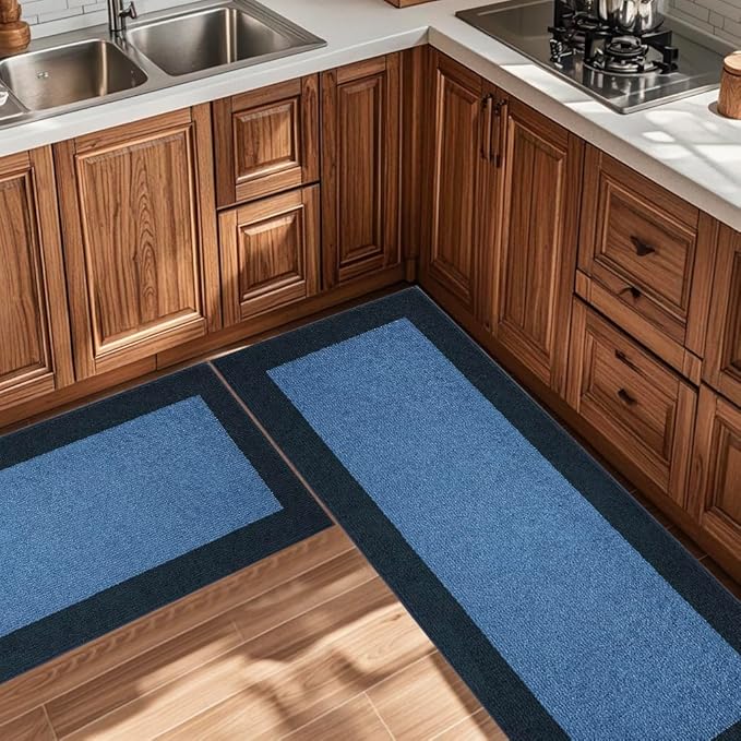 Machine Washable Runner Rug 24" x 84", Non Slip Kitchen Mat for Floor, Absorbent Entryway Rug for Kitchen, Bedroom, Hallway, Bathroom, Door (Roll Packing)