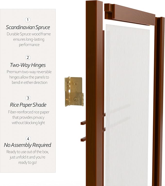 2 ft. Short Desktop Double Cross Shoji Screen - Image 4
