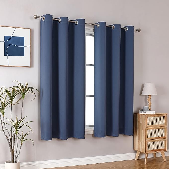 ChrisDowa Blackout Curtains for Bedroom and Living Room 63 Inches Long | 2 - Image 6