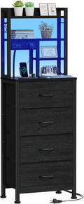 Tall Nightstand, LED Night Stand by Furnulem