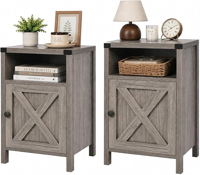 Farmhouse End Table, Nightstand by Catrimown