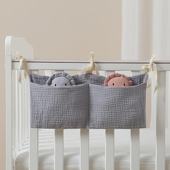 Bedside Organizer Bag Crib Hanging Bags Multipurpose Headboard Diaper Bag - Image 4