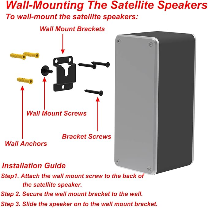 Pbxifge Sound Bar Wall Mount Brackets for Vizio Soundbar Wall Mounted Holders S3820W-C0 SB3851-C0 SB4051-D5 S5430W-C2 SB3651-E6 S2920W-C0 Mounting Bracket Kit with Screws