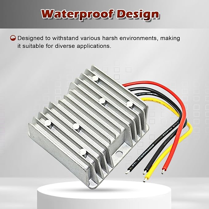 DC 12V to 24V 12A Converter, DC Voltage Regulator Power Converter Boost Converter Module Car Power Supply is Applicable to Golf Cart, etc