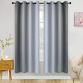 COSVIYA Curtains & Drapes Grommet Ombre Grey/Gray Curtains W52 x L72 Inch | by COSVIYA