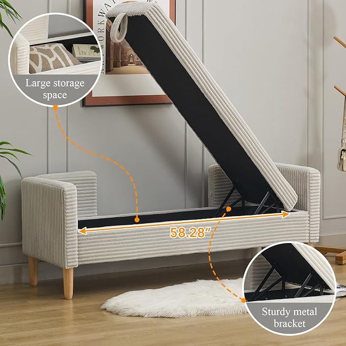 Storage Bench, End of Bed Bench - Image 5