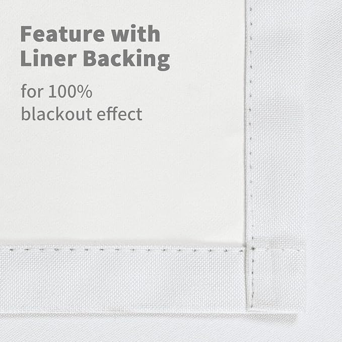 YoungsTex White Linen Blackout Curtains - Image 8