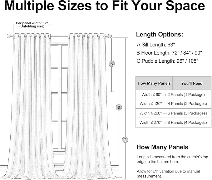 Topfinel 86 Inch Blackout Linen Curtains - Image 8