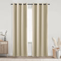 KOUFALL Sand Beige Curtains 90 Inches Long by KOUFALL