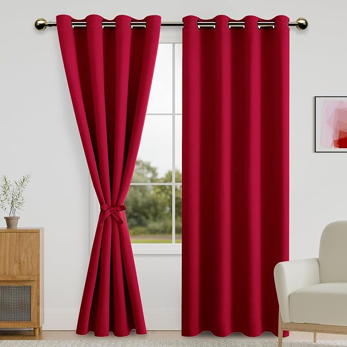 DWCN Blackout Curtains with Tiebacks by DWCN