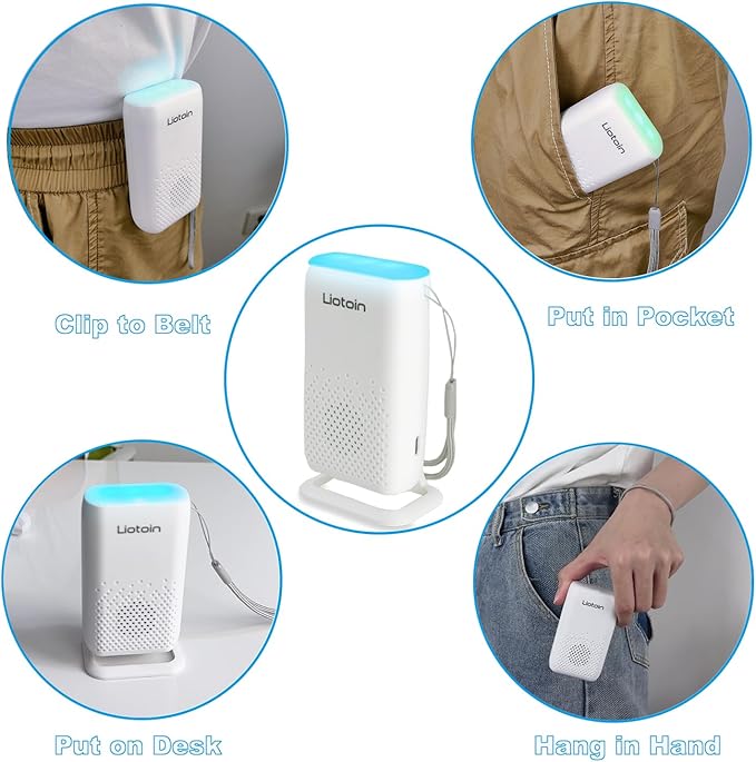 LIOTOIN Caregiver Pager Wireless Alert System - Portable Bell for Home/Elderly/Patients/Seniors - 4 Waterproof Buttons, 1 Portable Receiver, 1 Plugin Receiver