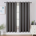 CUCRAF Light Grey Blackout Curtains 63 inch Length 2 Panels Set, Room Darkening by CUCRAF