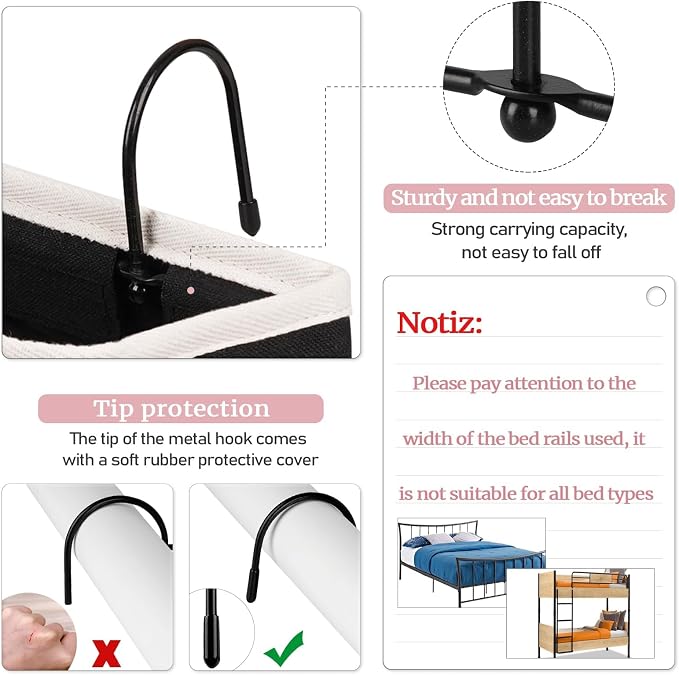 Bedside Caddy Organizer, Hanging Storage Bag - Image 3