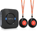 CallToU Wireless Caregiver Call Button Elderly Monitoring Alert Systems for Seniors 1 Plugin Receiver 2 Waterproof Transmitters