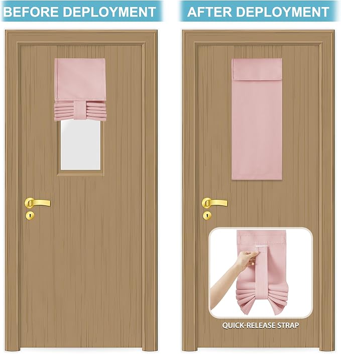 RYB HOME Classroom Door Window Cover, Room Darkening Block Views, Office Door - Image 5