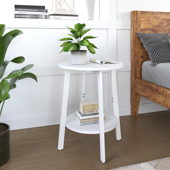 sthmec Side Table Set of 2, Small Round End Table - Image 2