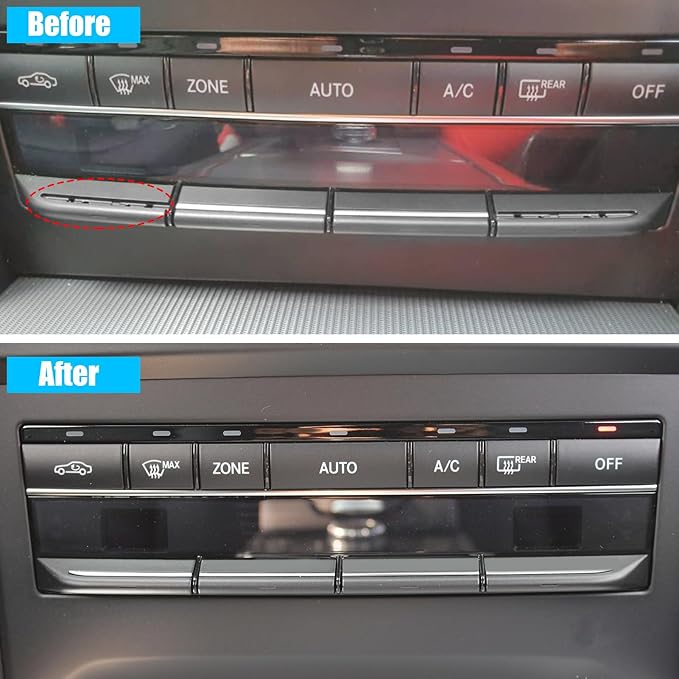 Jaronx Compatible with Mercedes Benz AC Button Trim E Class W212, Temperature Climate Control Button Sliver Chrome Trim for E Class W212 E63 AMG E250 E350 E400 E550 2010-2017(Matte)