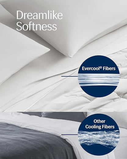 REST® Evercool® Cooling Comforter, Twin/Twin XL, Blanket for Hot Sleepers, All Season Bedding to Keep Cool for Night Sweats, Breathable Lightweight Blanket, 68"x90" Inches, Arctic White