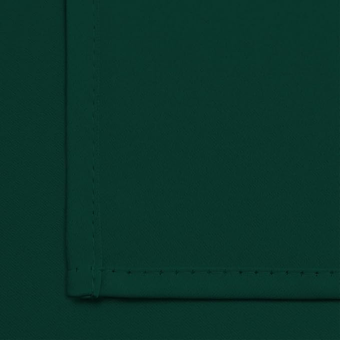 Yakamok Blackout Curtains 38x90 inch Dark Green Thermal Drapes-Bedroom | 2 - Image 6