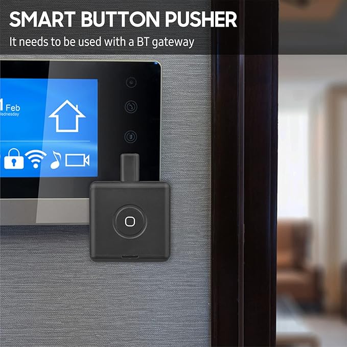 Mini BT Fingerbot Home Automation Controller with Touch Button APP Control Voice Control Schedule Timer Fingerbot Home Appliances Switch Pusher Smart Controller (BT Gateway Required)