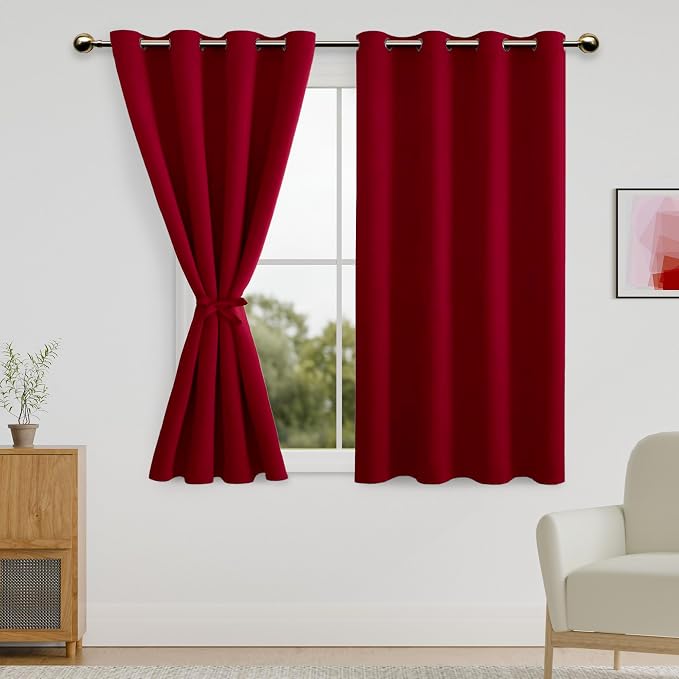 DWCN Blackout Curtains with Tiebacks by DWCN