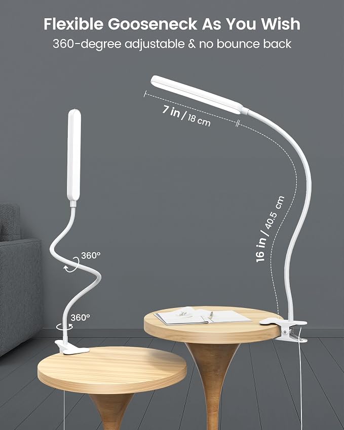 Glocusent 38 LED Clip On Light, 5W Eye Caring Book Lights - Image 6