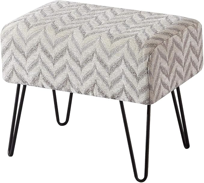 Home Soft Things Jacquard Chenille Ottoman, Arusha by HomeSoftThings
