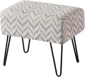 Home Soft Things Jacquard Chenille Ottoman, Arusha by HomeSoftThings