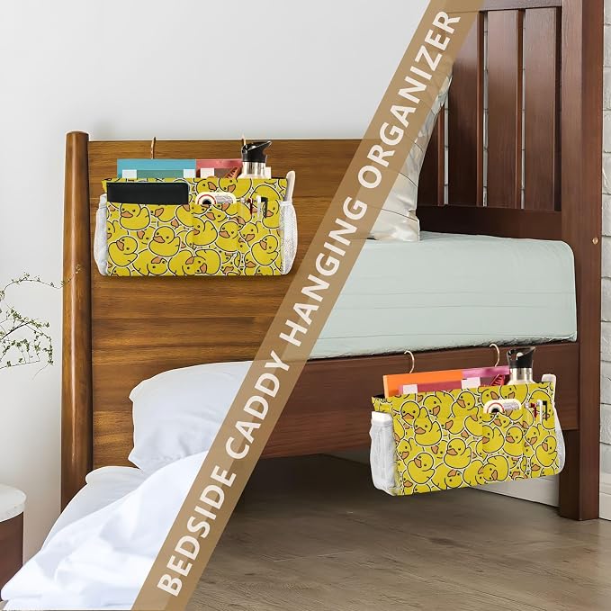 Rubber Ducks tag8 Bedside Caddy Storage Bag Bedside Organizer - Image 7