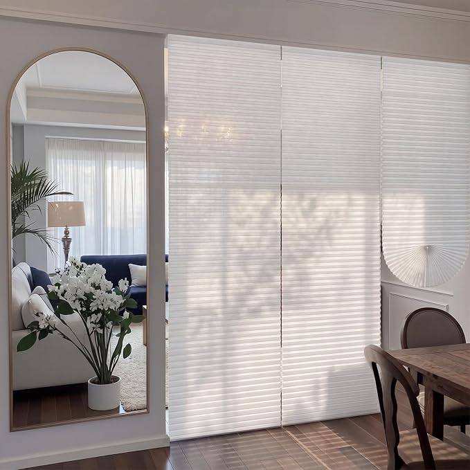 4 Pcs 10 x 9.8 ft No Drilling Dorm Room Divider | Non Woven Pleated Blinds - Image 5
