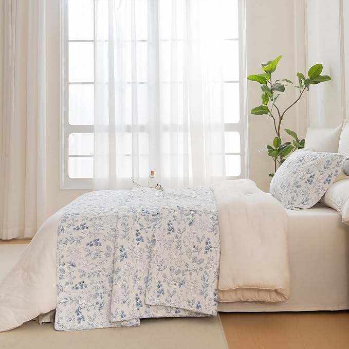 QSH 100% Cotton Floral Quilt Oversized Queen - Image 9