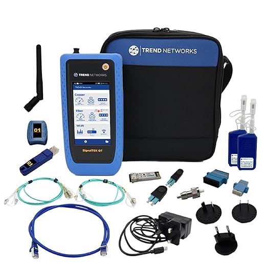 TREND Networks | SignalTEK QT Pro | All-in-One 10G Copper, Fiber & Wi-Fi Qualification Tester | Advanced Wi-Fi Diagnostics | PoE Load Testing & Network Diagnostics | R166001