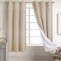 Diraysid 100% Blackout Curtains Beige Linen Curtains by Diraysid%2C+refresh+your+life