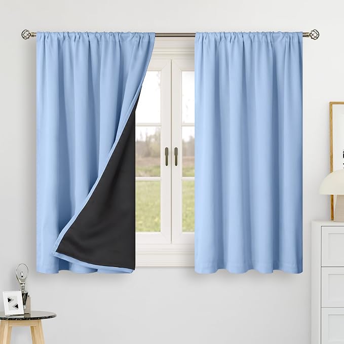 BGment 100% Blackout Curtains 40 Inch Length - Image 2