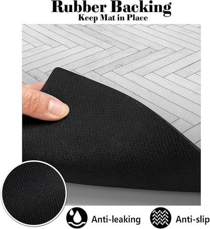 Dog Food Mats for Floors Absorbent, Pet Cat Food Mat - Quick Dry Dog Bowl Mats for Food and Water, Eco-Friendly Boho Pet Supplies 12" x 20"