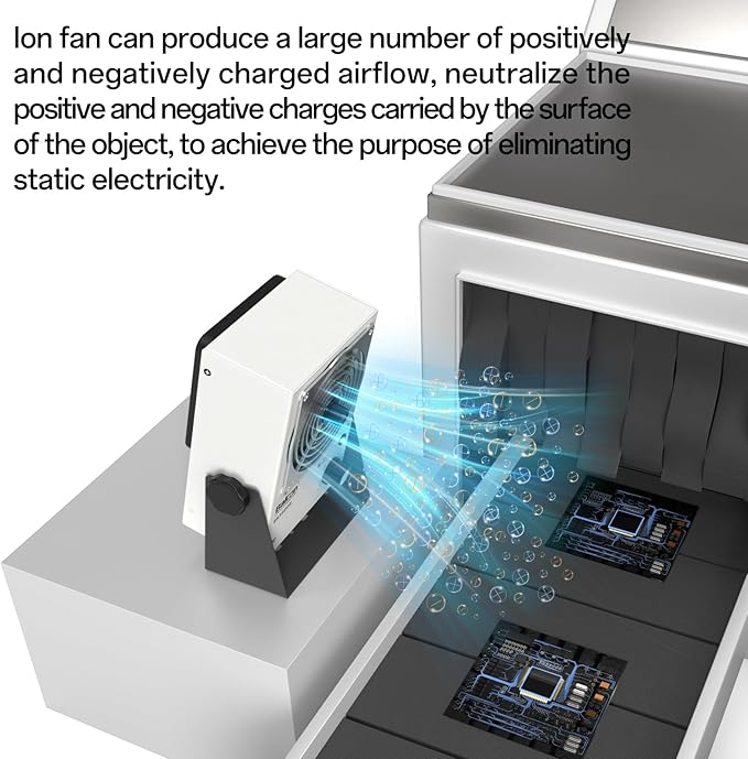 BK5600S Anti-Static Ion Fan, Ion Electric Fan, Static Eliminator, Electronic Manufacturing Maintenance, Scientific Research Laboratory, Chip Packaging To Eliminate Static Electricity (2024-BK5600S)