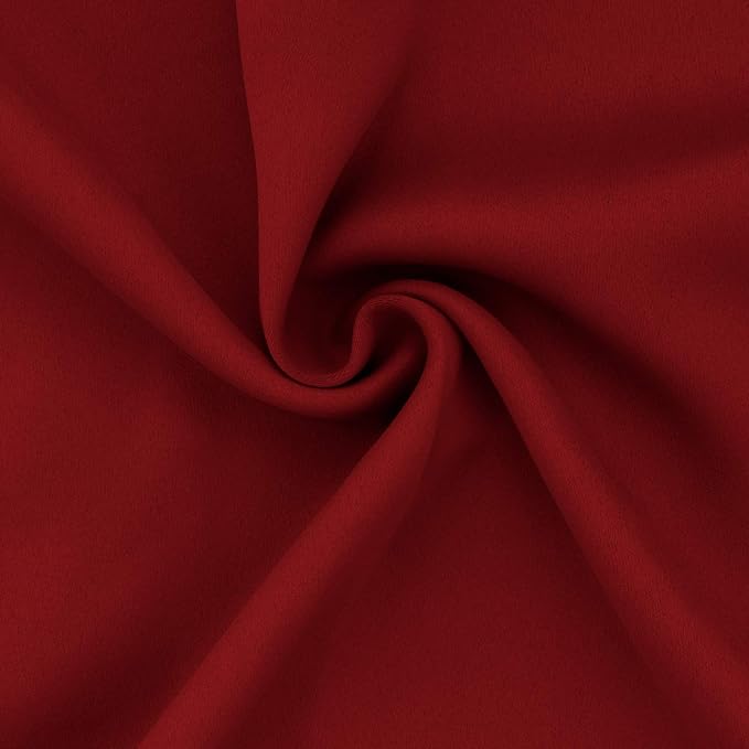 Easy-Going Thermal Grommet Blackout Curtains, 2 Panels 52x46 in | Christmas Red - Image 6