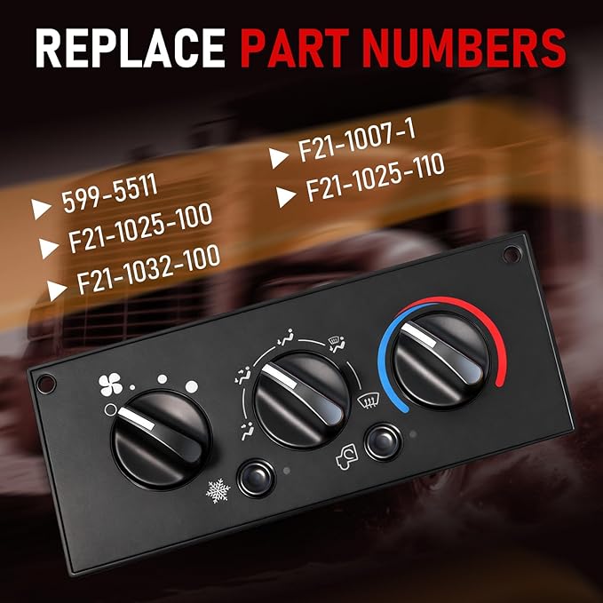 Front Climate Control Module 599-5511 Heavy Duty AC Control Panel Compatible with 2002-2006 Kenworth W900 T800 T600A C500 T300