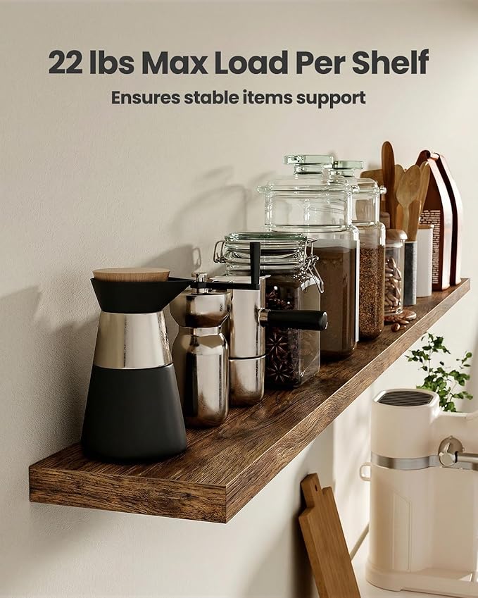 Amada 35.4" Floating Shelves for Wall Decor & Storage, Living Room, 22 lbs - Image 5