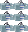 VENO Heavy Duty Moving Bags, Storage Bags, Light Blue, 6 Pack | Packing Supplies by Veno